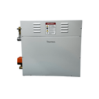 Generador de vapor para baño turco de 6 kW, 220V, 2PH, con control digital y boquilla de salida de vapor. Marca Thermes.