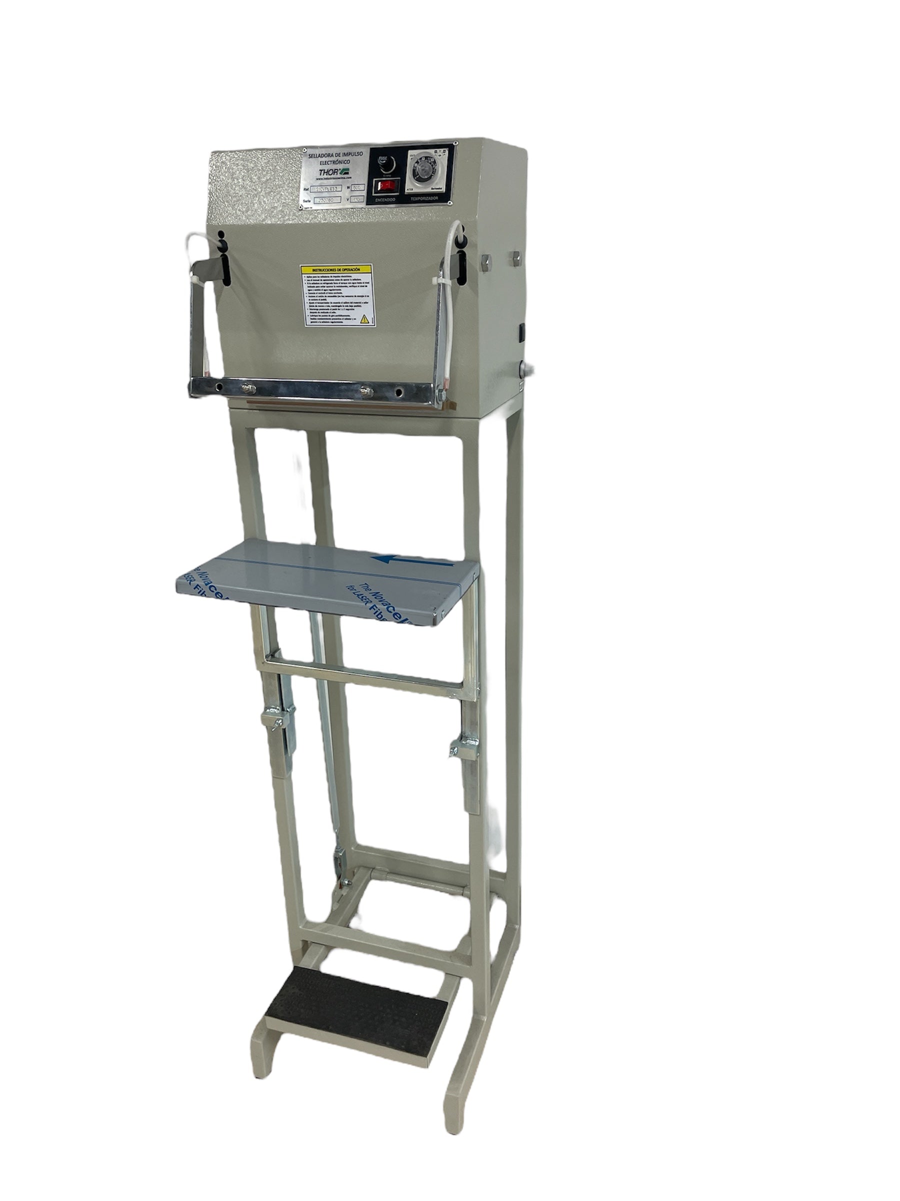 Selladora de impulso electrónico de pedal, 5.5 mm x 25,4 cm, vertical, color beige. Marca THOR Imagen secundaria del producto